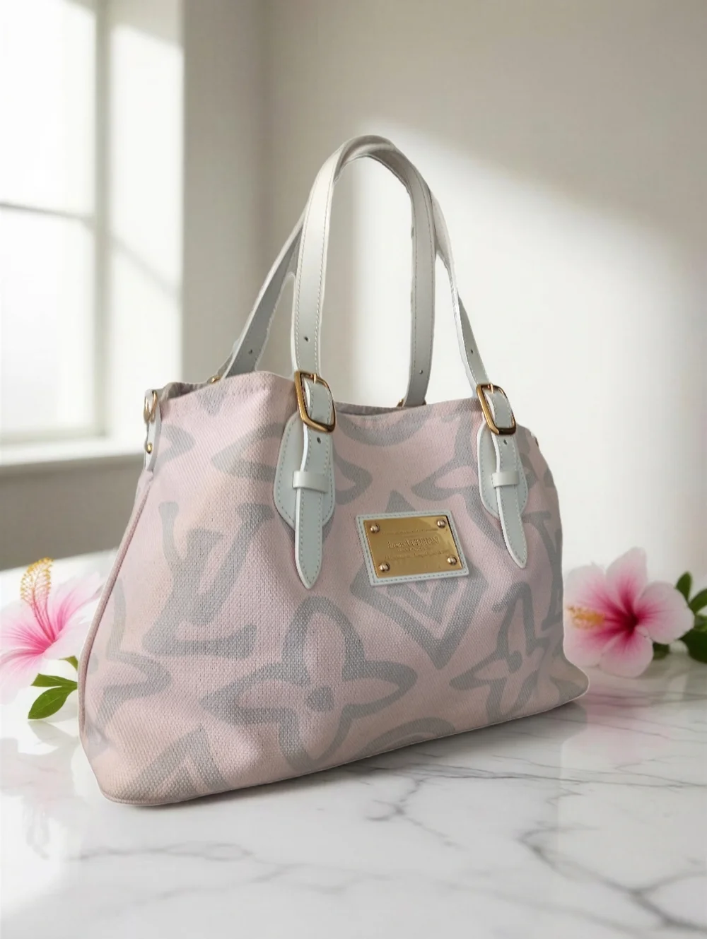 Louis Vuitton Tahitienne Cabas PM Pink Y2K Vintage Limited Edition Tote ✨ EUC - Picture 5 of 16